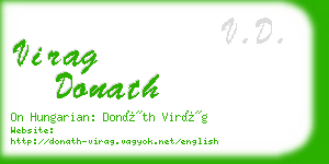 virag donath business card